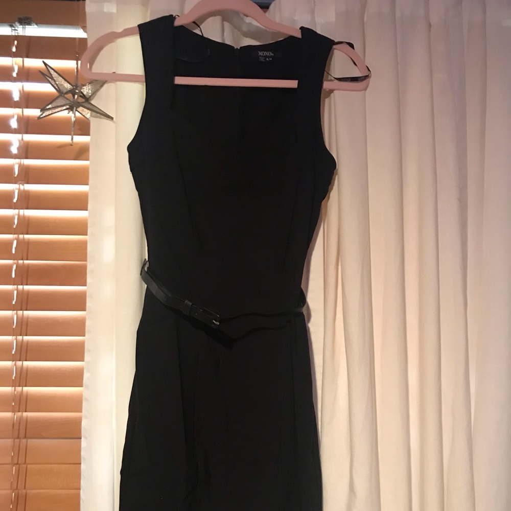 Black xoxo dress with belt